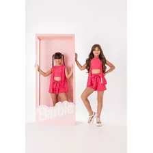 Conjunto Infantil Menina Kimono Shorts E Blusinha 3 Peças 