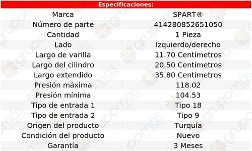 1 Amortiguador Cofre Izq/der Spart Corvette Chevrolet 97/04 Foto 2