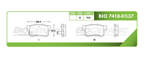 Balata Disco Trasera Honda S2000 2004-2009 2.2 Foto 2