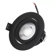 Luminária Spot Redondo Preto 5w 6500k Western 110v/220v