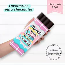 Kit Imprimible Día De La Madre, Envoltorios Chocolates 