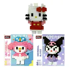 Mini Bloques Para Armar Hello Kitty Pack X 3 - 1685 Piezas