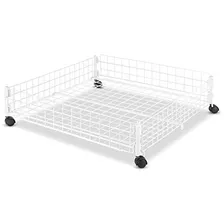 Rolling White Wire Underbed Cart.