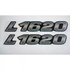 Par Emblema Mb L 1620 Novo Adesivo Resinado Mercedes Benz