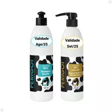 Kit Shampoo Milk Neutro E Máscara Aveia Mel 500ml Cães Gatos