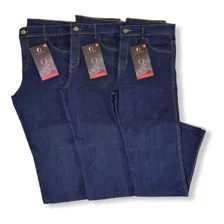 Kit C/ 3 Calças Jeans 34 Ao 56 Masculina Tradicional Serviço