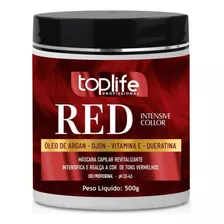 Máscara Capilar Tonalizante Red 500g - Top Life Profissional