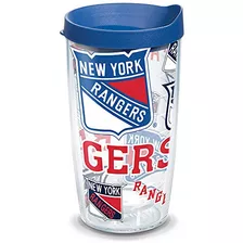 Nhl Rangers De Nueva York Todo Vaso Envoltura Y Tapa Az...