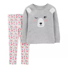 Pijama Carters Bebê Menina Algodão 2 Peças Gatinha