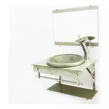Gabinete De Vidro 40cm Para Banheiro - Sup Inox