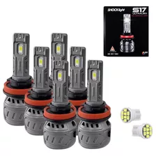 Kit 6 Lâmpadas Ultra Led Super Farol Alto Baixo Milha 6000k