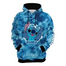 Blusa Moletom Lilo & Stitch Tie Dye Animaçao Full 297