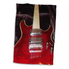 3d Rose Up-close Guitarra Roja Twl_35380_1 Toalla, 15 ...