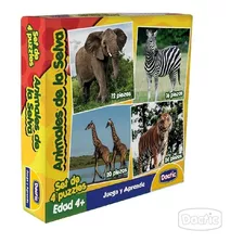 Set Puzzles Didácticos Animales De La Selva