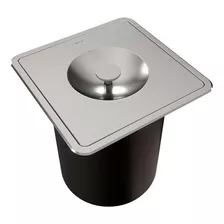 Lixeira Docol 6l De Embutir Quadrada Aço Inox Escovado