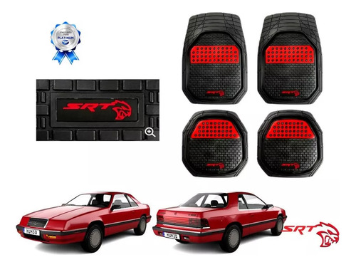 Tapetes 4pz Bandeja 3d Logo Srt Lebaron 1988 A 1994 1995 Foto 4