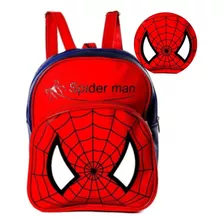 Mochila Bolsa Pequena Homem Aranha Passeio Escolar Infantil Cor Vermelho E Azul 