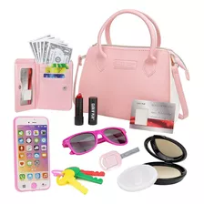 Click N' Play Little Girls Purse, Pretend Play Purse 20 Piec