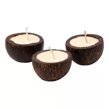 Kit 3 Velas Naturais Da Amazônia - Breu Branco E Tucumã