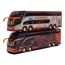 Miniatura Ônibus Kit Catedral G7+catedral G8 4 Eixos 30cm