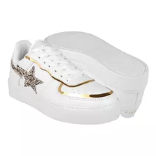 Tenis Casuales Dama Stylo 18501 Simipiel Blanco