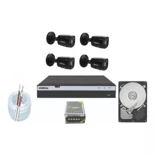 Kit 4 Câmeras Vhd 1220b G6 Black Full Hd-mhdx 3104 Intelbras