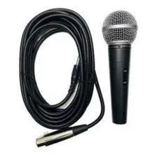 Microfone Profissional Dinamico M58 Com Fio 3m