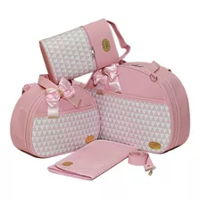 Kit Bolsa E Mala De Bebê Para Maternidade Menino/menina Cor Rosa