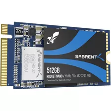 Ssd Sabrent 512 Gb Cohete Nvme Pcie M.2 2242 Dram/sb-13...