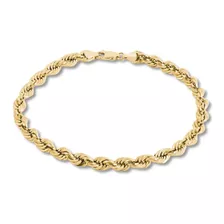 Pulsera Torzal Torsal 10k Oro Solido Italy 18cm