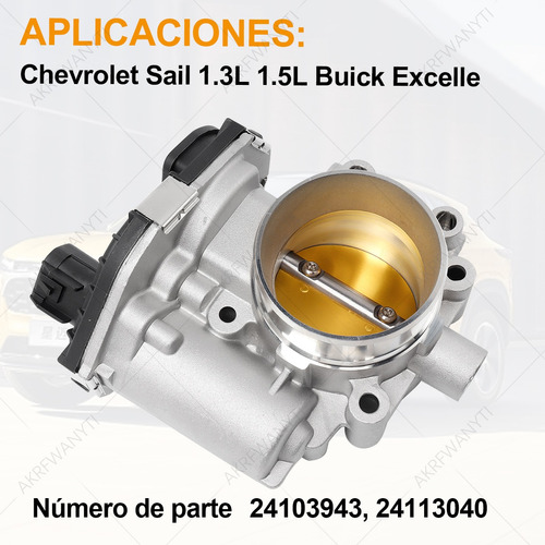 Cuerpo Aceleracin Chevrolet Aveo Cavalier 1.5l 2018-2021 Foto 2