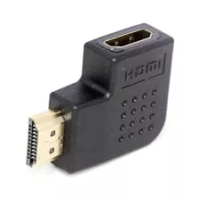 Adaptador Curva Hdmi Macho X Femea Em L 90 Graus Lateral