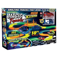 Ontel Magic Tracks Mega Xtreme Con 2 Autos De Carreras Y 18