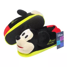 Pantufa 3d Pelúcia Mickey Mouse - Solado Borracha - Disney