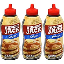 3 Calda P/ Panqueca Waffle Hungry Jack Syrup Original 429ml