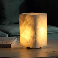 Lámpara De Mesa De Calcita Hecha A Mano, Patrón De Cristal Ú
