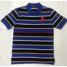 Camiseta Gola Polo Listrada Manga Curta Polo Ralph Lauren