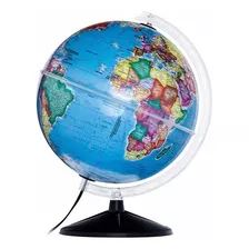 Globo Terrestre Político Prisma Iluminado Abajur 30cm