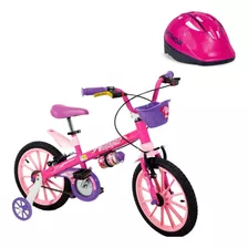 Bicicleta Aro 16 Top Girls + Capacete Infantil