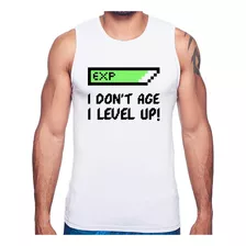 Regata I Don't Age, I Level Up Camiseta Masculina