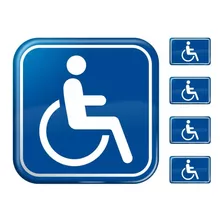 Adesivo Cadeirante Deficiente Físico Carro Resinado Dfc01