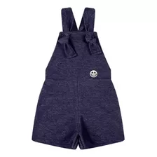 Jardineira Infantil Moletinho Jeans Eco Carrinho 