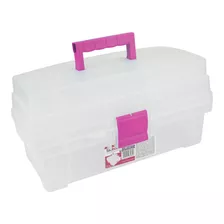 Caja De Herramientas Santul Plástica 14 Con 2 Bandejas Color Transparente