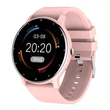 Smartwatch Genérica Zl02 Rosado, Malla Rosa De Silicona