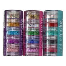  3 Torres Glitter Kit 5 Cores Colormake Maquiagem Artística