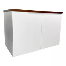 Gabinete Binario Tm 80 Mazzu Parte De Baixo Sem Cuba Cor Do Móvel Branco/ipê