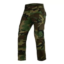 Calça Cargo Militar Tático Masculina Camuflado Woodland