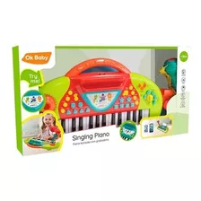 Piano Karaoke Con Grabadora Ok Baby Okbb0243 Color Multicolor