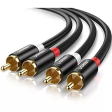 Cable 2 Rca A 2 Rca Ugreen Hifi Audio Bañado En Oro