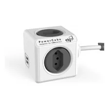 Adaptador Múltiplo De Tomadas Preto ELG - 4 Tomadas Bivolt